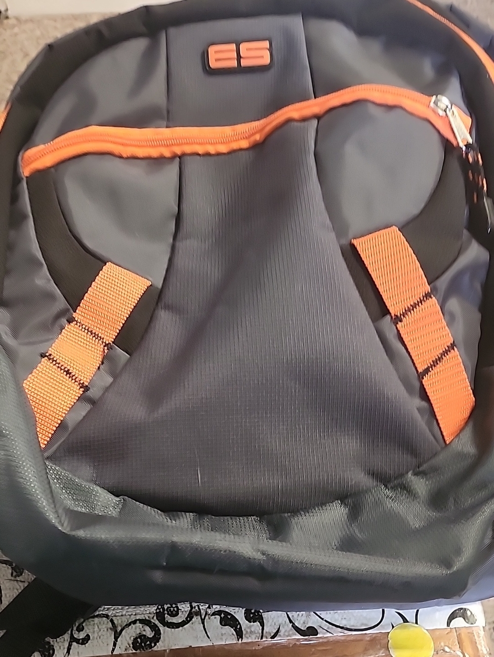 East Sport Gray and Orange Backpack - Durable Everyday Bag